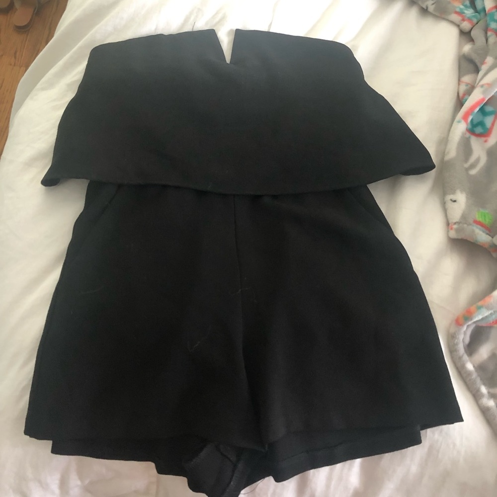 Black flowy romper